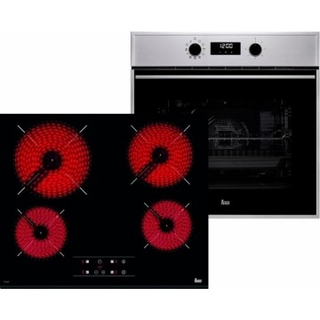 Teka HSB 644 + TZ 6415 Φούρνος άνω Πάγκου 70lt με Κεραμικές Εστίες Π59.5εκ. Inox